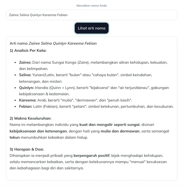 tools cek arti nama lengkap berinama